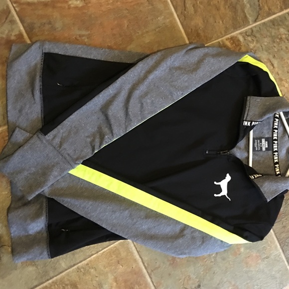 Pink Ultimate black, neon green and grey jacket