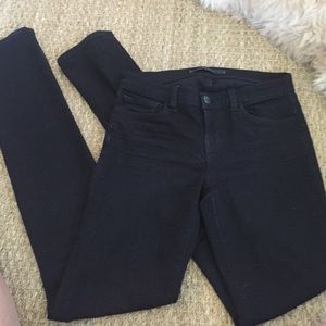 Black J brand pencil leg jeans