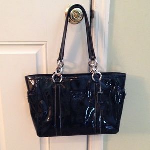 Coach Patent Leather Tote Bag