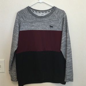 Grey Maroon and Black crew neck sweatshirt