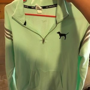 PINK VS Mint quarter zipper jacket