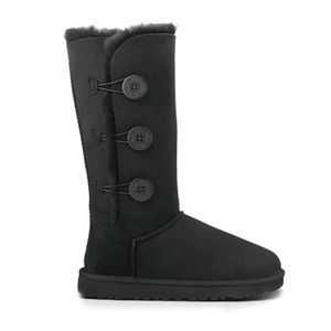 Classic black Uggs with buttons