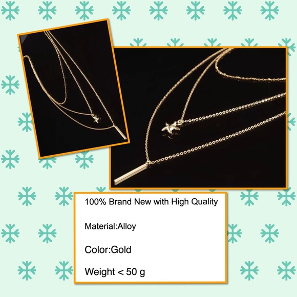 Stylish choker pendants layers necklace - Picture 2 of 2