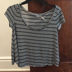 kimchi Blue flowy striped shirt size small