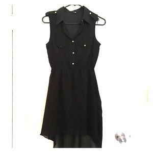 Black sheer mini dress