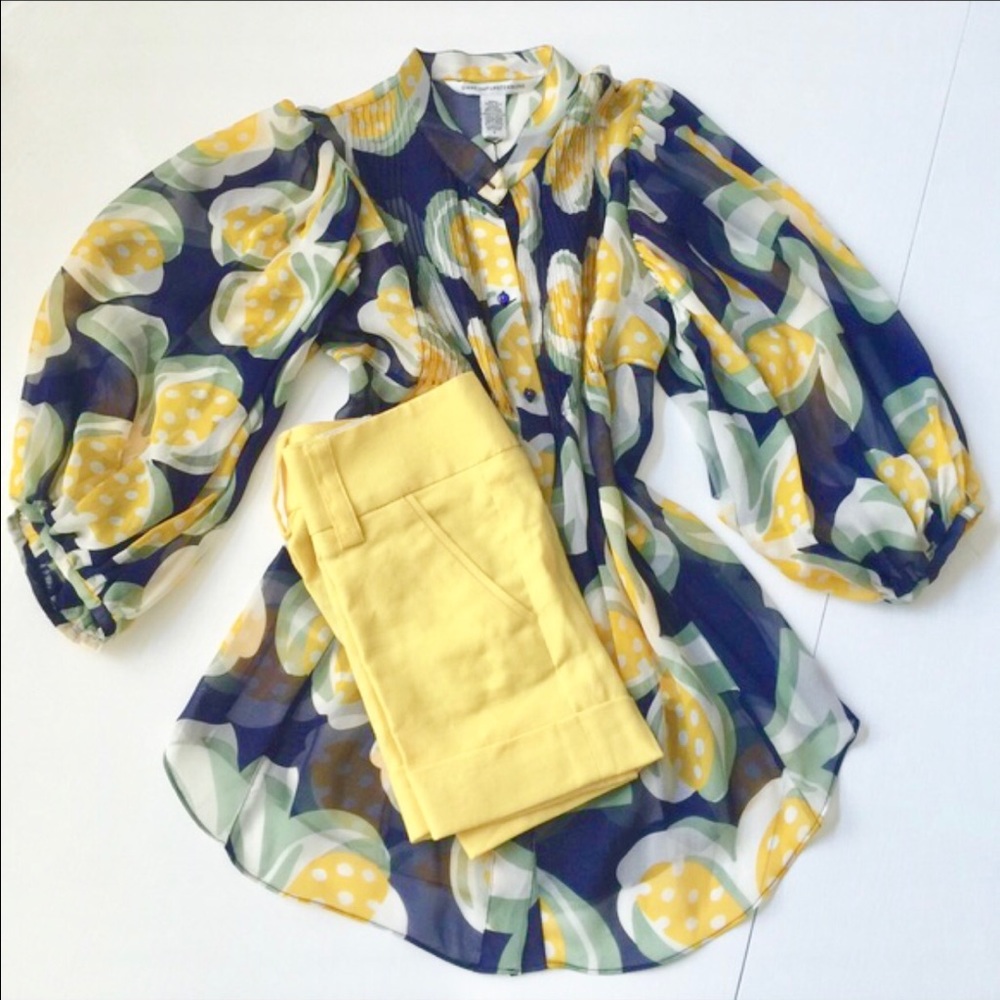 DVF Clover Pastel Blouse. S8818469J10 - Picture 4 of 4