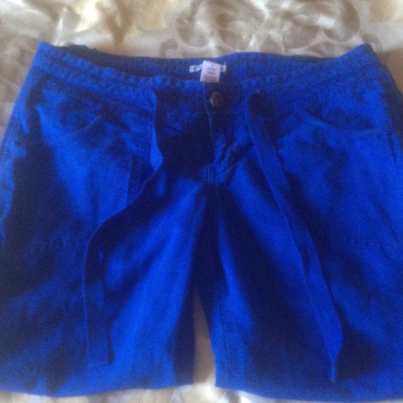 Express Royal Blue Cargo Capris - Picture 3 of 4