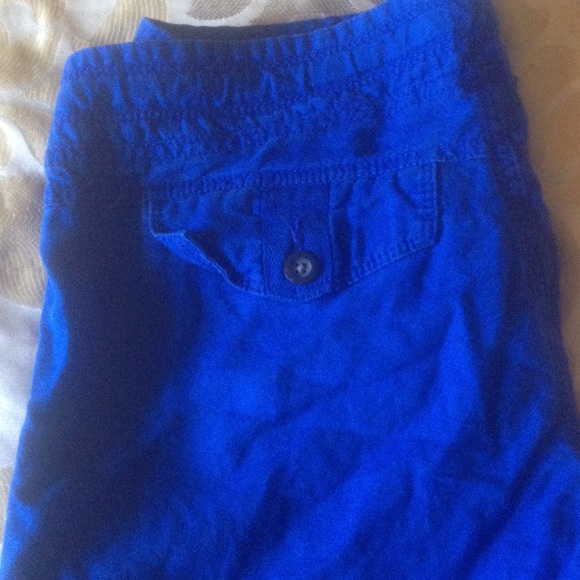 Express Royal Blue Cargo Capris - Picture 4 of 4