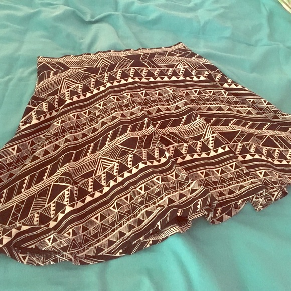 PINK tribal print skater skirt