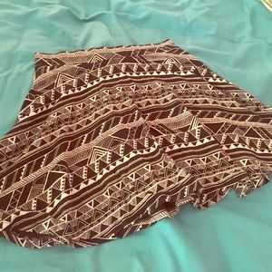 PINK tribal print skater skirt