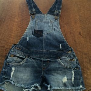 Blue jean overalls from Guess
