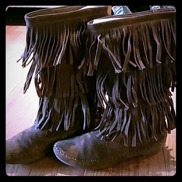 Lauren Conrad Fringe Boots