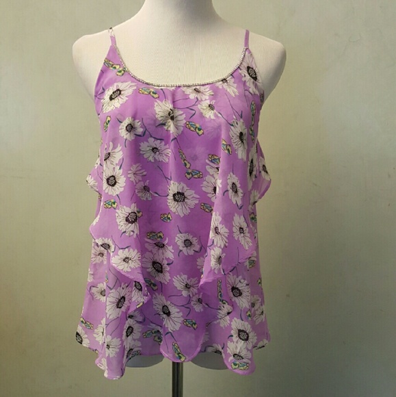 🔴 Lavender sheer top . - Picture 2 of 6