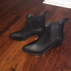 Charlotte Russe 8 Black Booties Boots Wedge Shoes