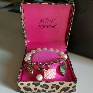 Betsey Johnson Rose Locket Bracelet
