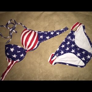 American flag print bikini