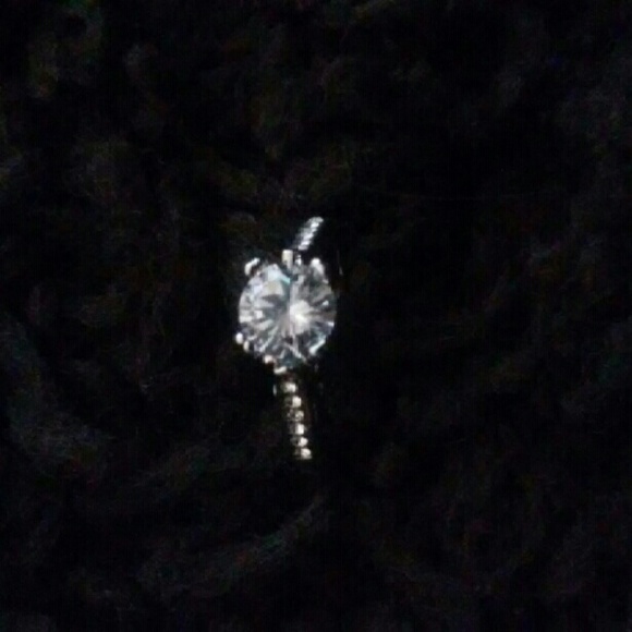 Silver & Zirconia Ring, Size 7