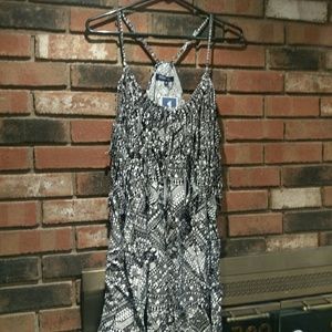 Black and White Fringe Dress