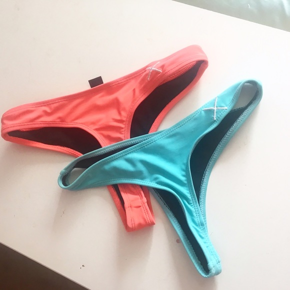 Boutine LA Classic Bottoms Small Aqua & Coral Set