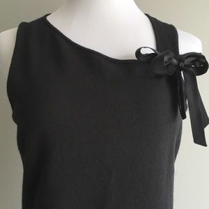 Banana Republic black asymmetrical neckline tank