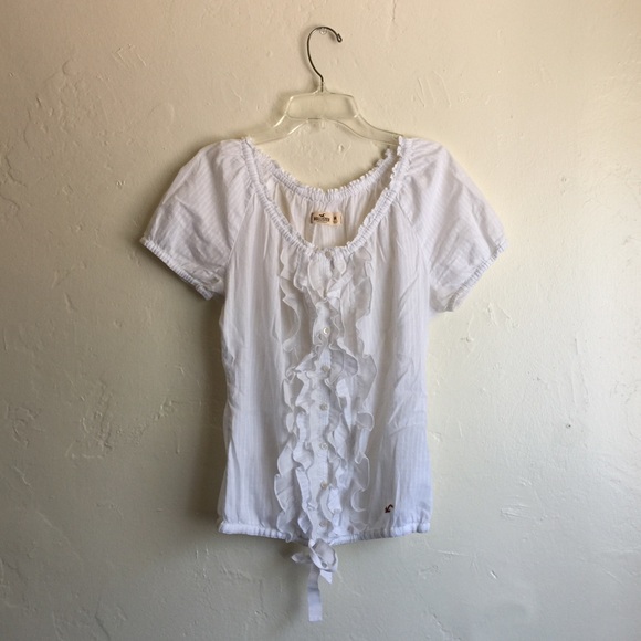 ‼️FINAL PRICE‼️ White Ruffled Top