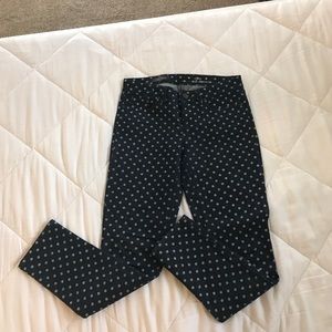 J. Crew Denim polka dot toothpick jeans