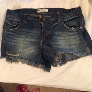 free people jean shorts