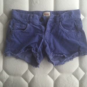 Blue Corduroy Shorts