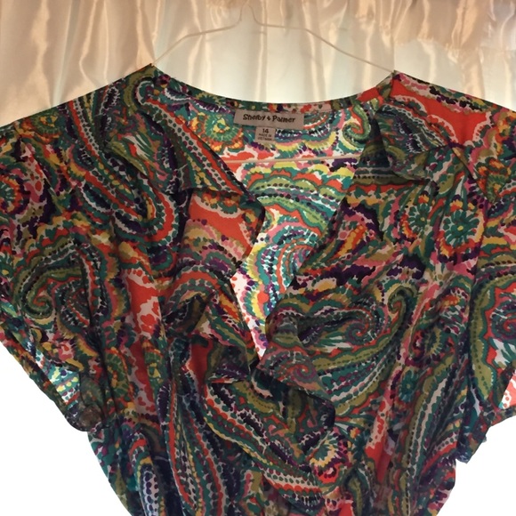 Paisley belted dress