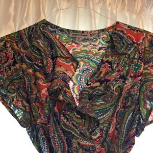 Paisley belted dress