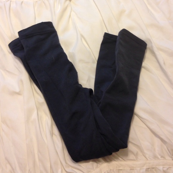 Gray fleece lined tights