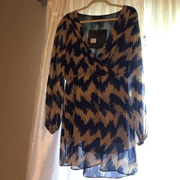 Shear, V-Neck mini dress