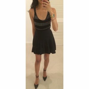 Brand New Forever 21 Black Silver Shimmer Tank Top