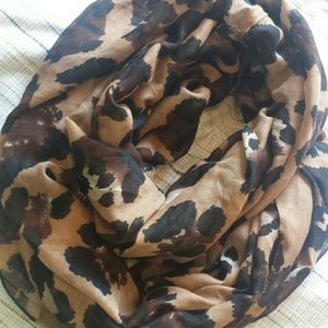 Leopard print infinity scarf