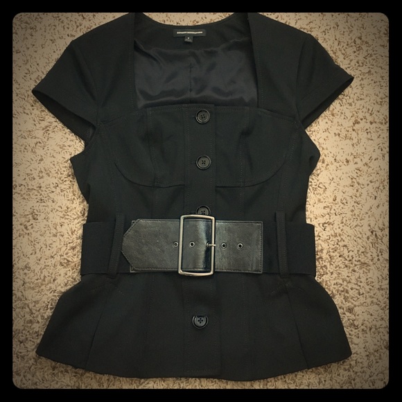Black, Fitted, Suit Jacket