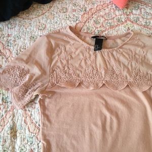Pink lace top