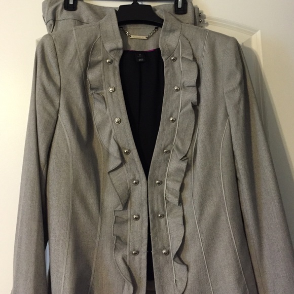 White House Black Market, grey Suit