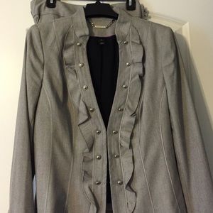 White House Black Market, grey Suit