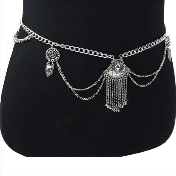 •⚠️ last one Boho bikini waist chain• silver - Picture 2 of 2