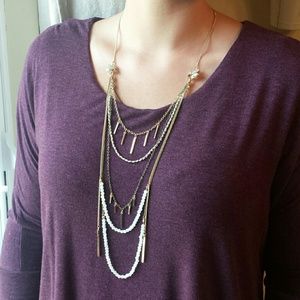 Express long multi-layer necklace