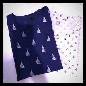 Nautical J. Crewneck Ts - Anchors