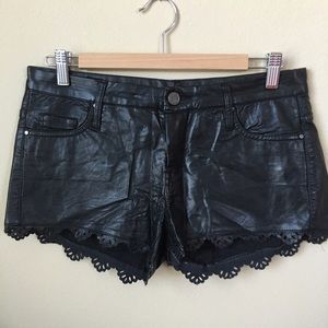 Blank NYC faux leather shorts