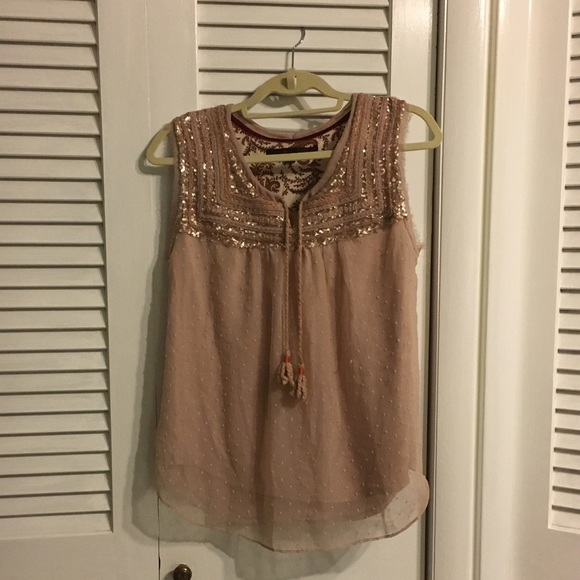 Breezy Boho Blouse with sequin detail