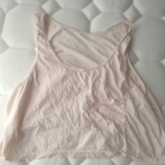 AMERICAN APPAREL Pale pink crop top