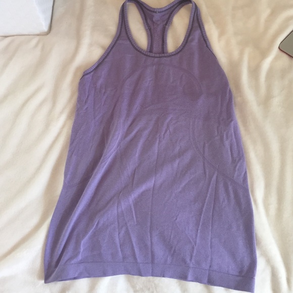 Purple athletic tank top