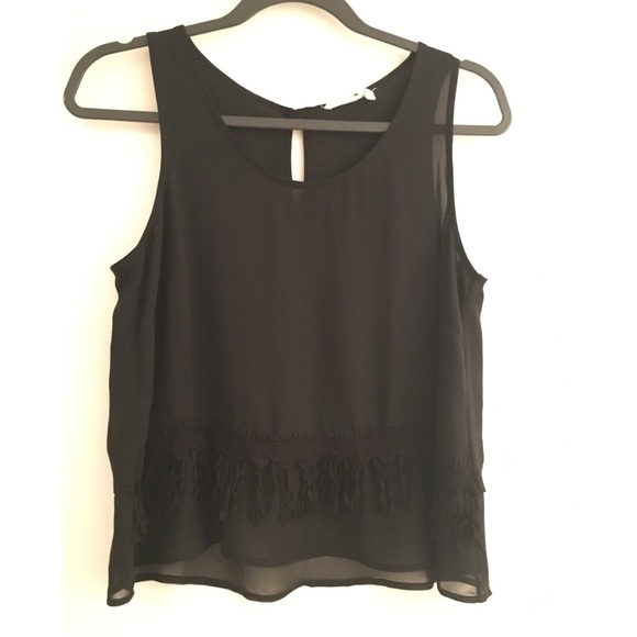 Black fancy flowy top