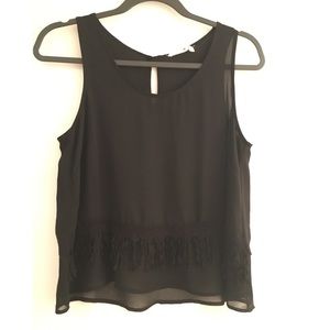 Black fancy flowy top