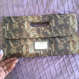 Nine West Snakeskin Clutch