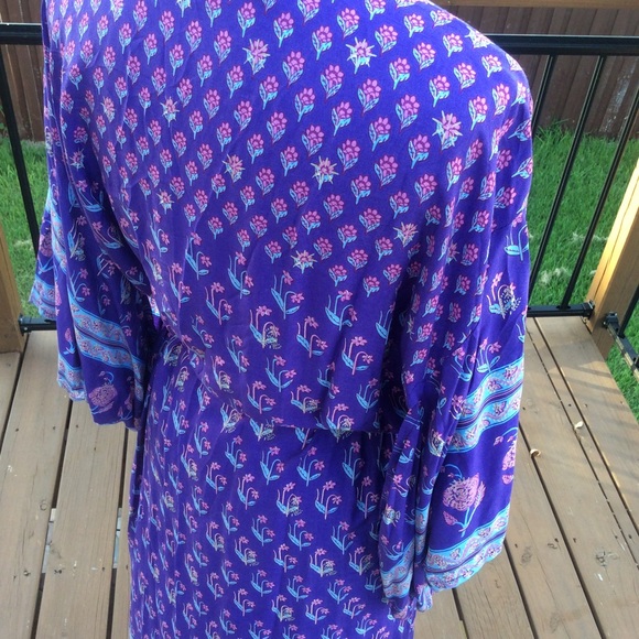 *SOLD* Spell Purple Bohemian Royale Maxi Kimono - Picture 3 of 4