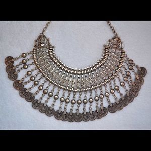 Natalie B. - Fit For A Queen Bib Necklace, Silver
